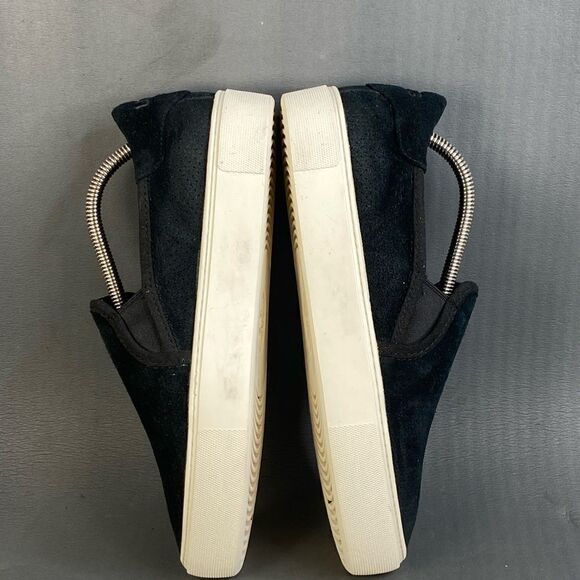 UGG Women's  Abies Perforated Black Suede Slip On Platform Sneaker Shoe 8.5 - Picture 5 of 8